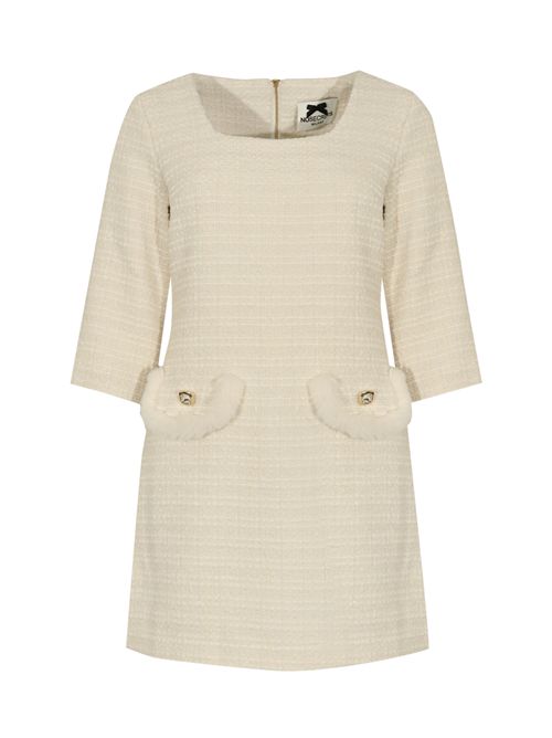 Abito bouclette profili simil pelliccia NO SECRETS | 253NS231LATTE